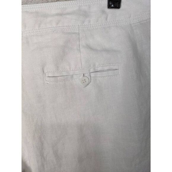 Tommy Bahama Aubrey fit Women’s White Linen Cropped Pants Sz 6 NWT - Picture 5 of 10